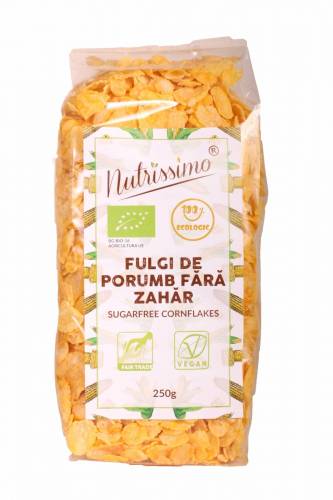 Fulgi de porumb, fara zahar, eco-bio, 250g - Nutrissimo