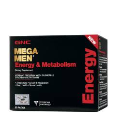 Complex De Multivitamine Pentru Barbati, Energie Si Metabolism, Mega Men Energy & Metabolism Vitapak 30 Pliculete - GNC