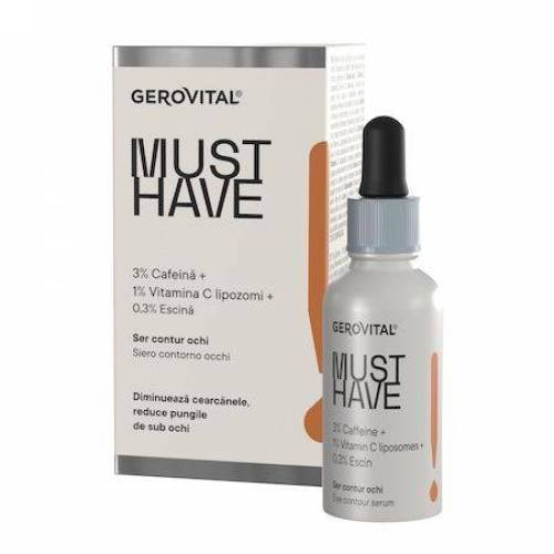 Ser contur ochi cu 3% cafeina, 30ml, Gerovital Must Have