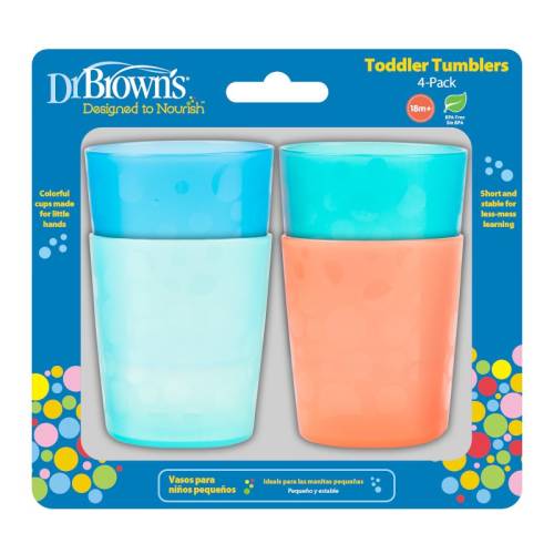 Set pahare colorate, 4 bucati, Dr. Brown's