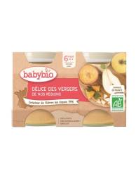 Piure de fructe Bio, 2 x 130g, BabyBio