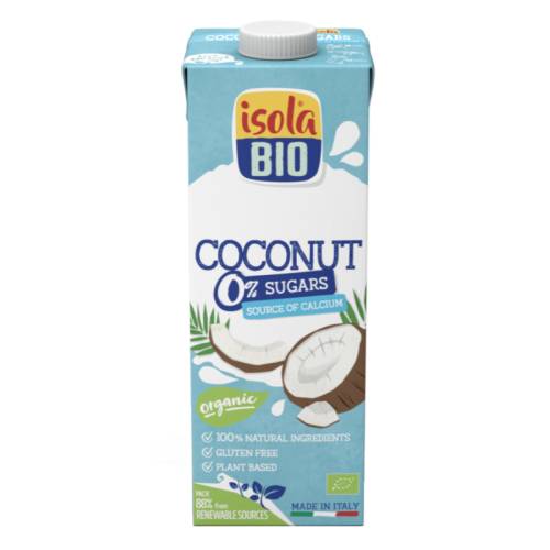 Bautura de cocos cu 0% zaharuri, 1000ml, Isola Bio