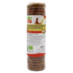 Biscuiti cu multicereale, mere si scortisoara Bio, 220g, La Finestra Sul Cielo