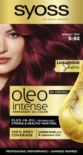 Vopsea de par fara amoniac Color Oleo 5-92 roscat luminos, 115ml, Syoss
