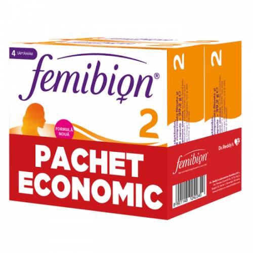 Pachet Femibion 2 Sarcina si Alaptare, 56 comprimate + 56 capsule filmate