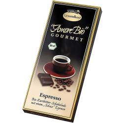 Ciocolata amaruie cu espresso si 55% cacao, 100g, Liebhart’s Amore Bio