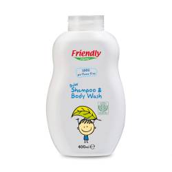Sampon si gel de dus fara parfum pentru bebe, 400ml, Friendly Organic