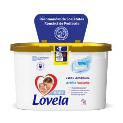 Detergent capsule pentru rufe albe si colorate, 12 capsule, Lovela Baby