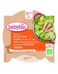 Meniu mazare, vitel si paste Bio, 230g, BabyBio