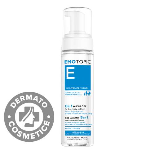 Gel de spalare emolient pentru piele atopica Dry and Atopic E, 200ml, Pharmaceris