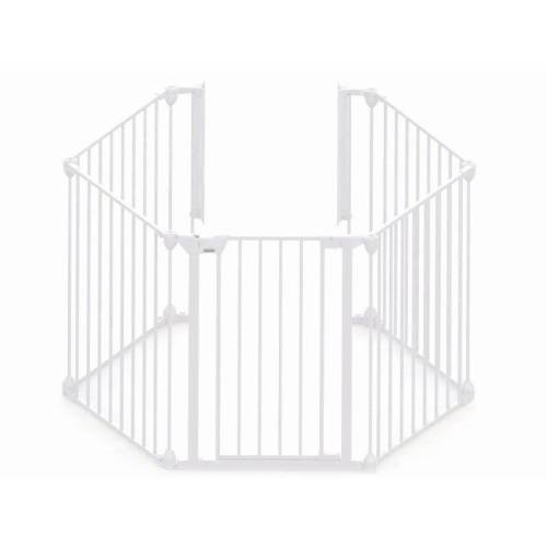 Tarc de siguranta modular cu 5 panouri alb, 1 bucata, Noma