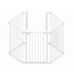 Tarc de siguranta modular cu 5 panouri alb, 1 bucata, Noma