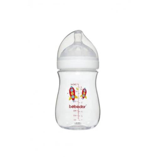 Biberon cu gura larga fara BPA, 240ml, Bebe D' Or