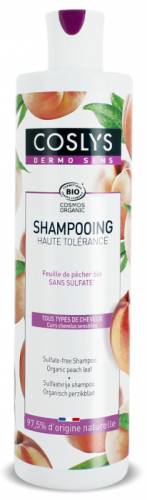 Sampon bio fara sulfati ingrijire scalp sensibil cu exctract de frunze de piersic, 380ml, Coslys