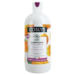 Sampon bio de hranire si ingrijire pentru par uscat si deteriorat cu ulei de prune Mirabelle, 500ml, Coslys