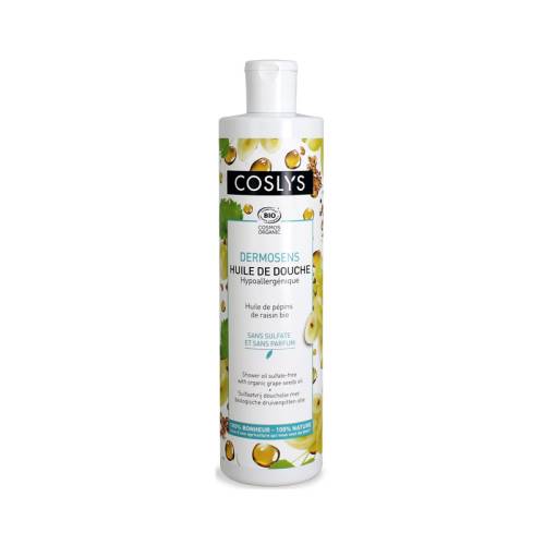 Ulei de dus bio pentru piele sensibila cu seminte de struguri, 380ml, Coslys