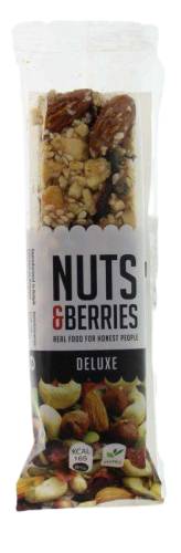 Baton crocant ECO cu nuci seminte de susan si dovleac Deluxe, 40g, Nuts & Berries