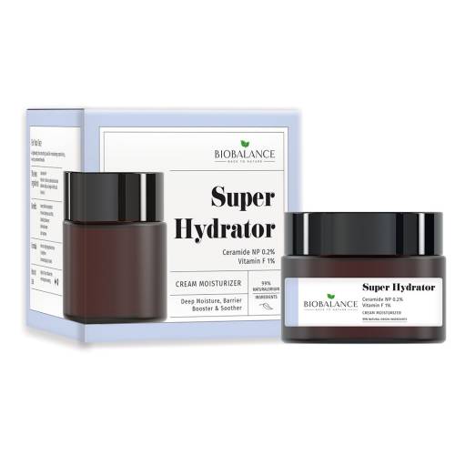 Crema reparatoare intensiv hidratanta cu Ceramide 0.2% + Vitamina F 1% Super Hydrator, 50ml, Bio Balance