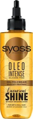 Tratament intensiv pentru hidratare si stralucire luxurianta pentru par tern si uscat Oleo Intense, 200ml, Syoss
